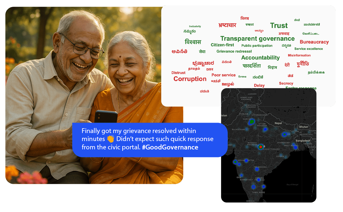 Government citizen sentiment and multilingual grievance dashboard